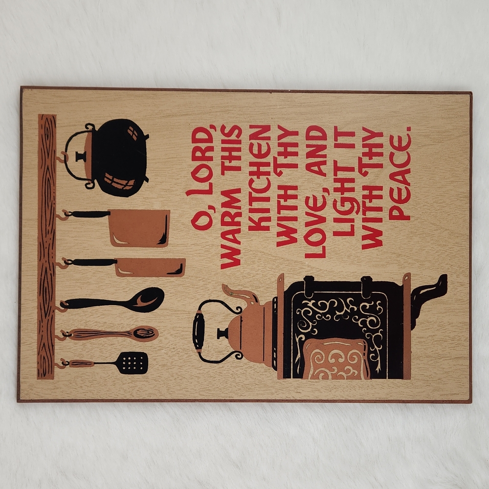 70s Kitchen Prayer, Press board Kitchen decor